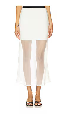 Line & Dot x REVOLVE Denman Midi Skirt in Cream from Revolve.com | Revolve Clothing (Global)
