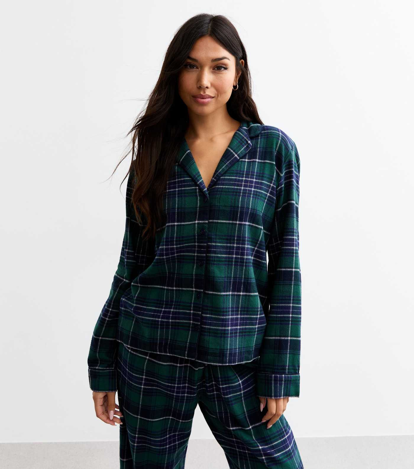 Green Checked Revere Trouser Pyjama Set | New Look | New Look (UK)