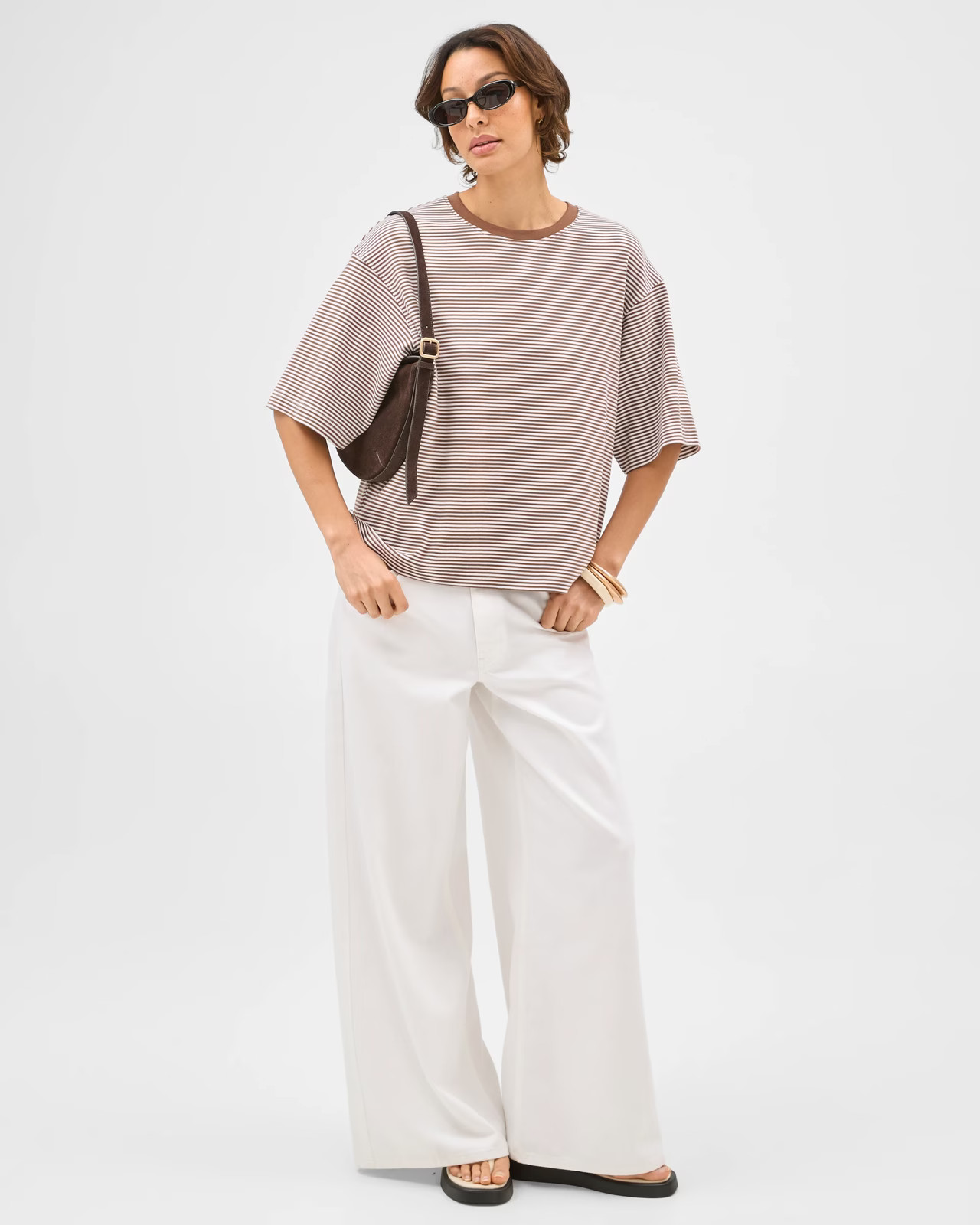 Australian Cotton Heavyweight Boxy T-Shirt - Warm Brown | Target AU