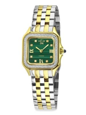 27.5MM Milan Two Tone Stainless Steel & 0.04 TCW Diamond Studded Bracelet Watch | Saks Fifth Avenue OFF 5TH