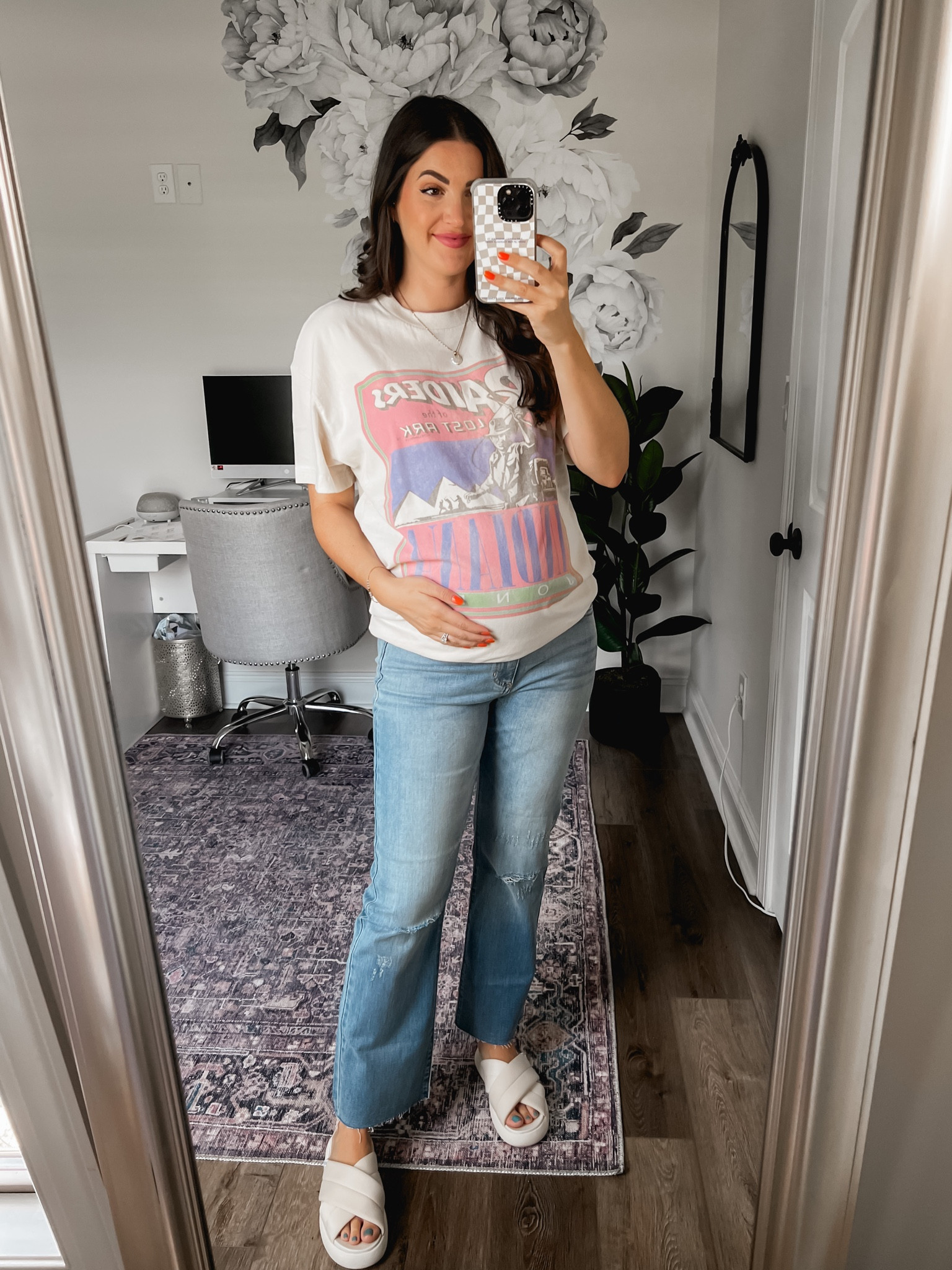 These maternity jeans are everything!! I will 100% be wearing these after baby because they’re so cute! I got my TTS and they’re perfect! Use code teacherintulle25 

Style the bump maternity style maternity jeans Abercrombie pink blush maternity TOMS graphic tee everyday outfit 

#LTKstyletip #LTKbump #LTKunder100
