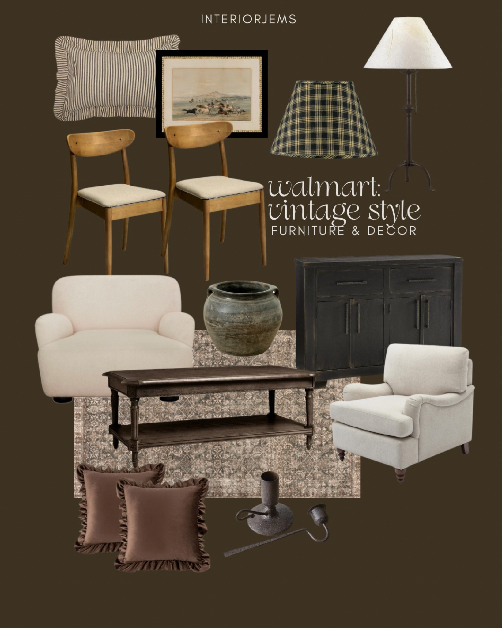 Walmart, vintage style home, decorum furniture, lighting, accent chair, affordable, living room, furniture, coffee, table, base, framed, and ready Art, throw pillow, ruffle pillow, bedroom

#LTKSaleAlert #LTKHome #LTKStyleTip