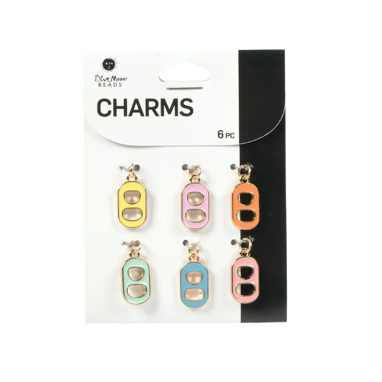 Blue Moon Beads 4 Piece Pop Tab Alloy Pastel Color Charms-Unisex-Teen to Adult | Walmart (US)
