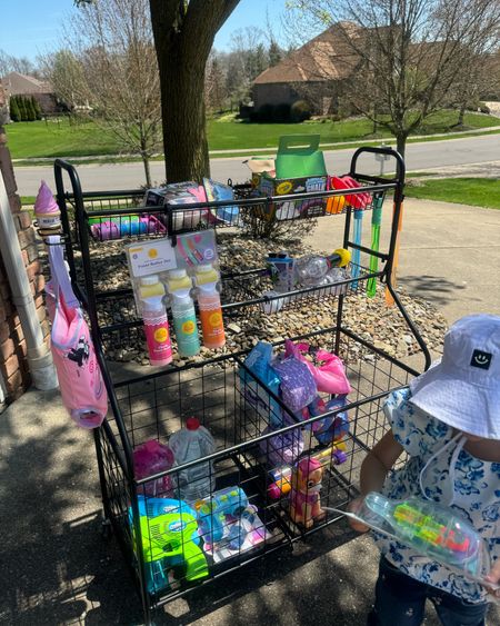 Second year using our outdoor toy cart organizer! You can store so much in this and just wheel it out each day for lots of summer fun. It helps keep little things organized like bubbles, chalk, pool toys, balls, etc. 

Toy organization. Garage organization. Toddler activities. Toddler outdoor play. Summer activities. Toddler must haves. 

#LTKkids #LTKSeasonal #LTKfamily