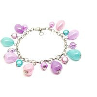 Pastel Easter Egg Charm Bracelet - Women's Or Girls Jewelry | Etsy (US)