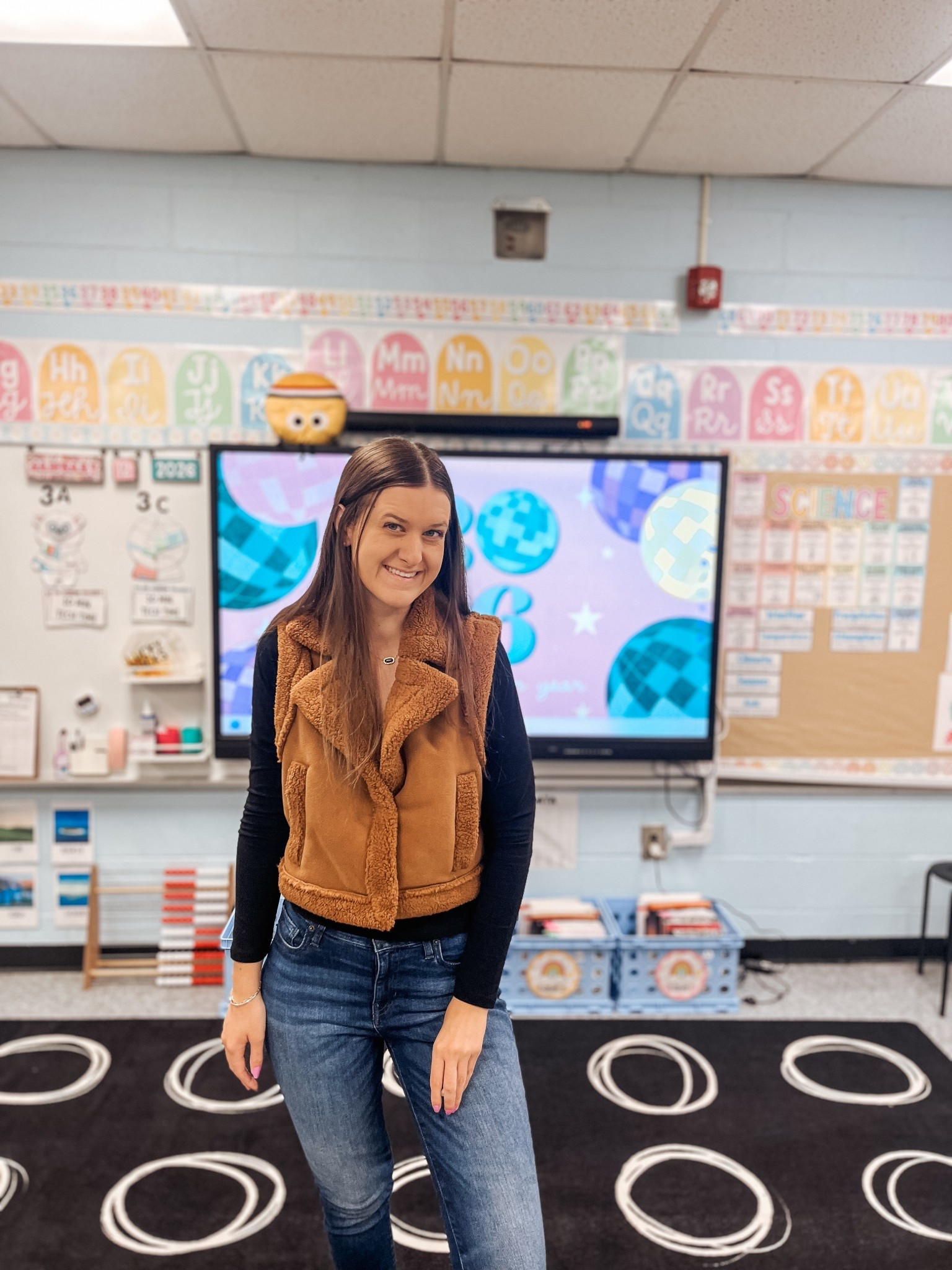 I am loving this simple neutral winter outfit for a day of teaching! Cute yet comfy and this vest kept me soo warm! These are also my favorite jeans right now! A great price point and run true to size !! 

#LTKgrwm #LTKSeasonal #LTKootd