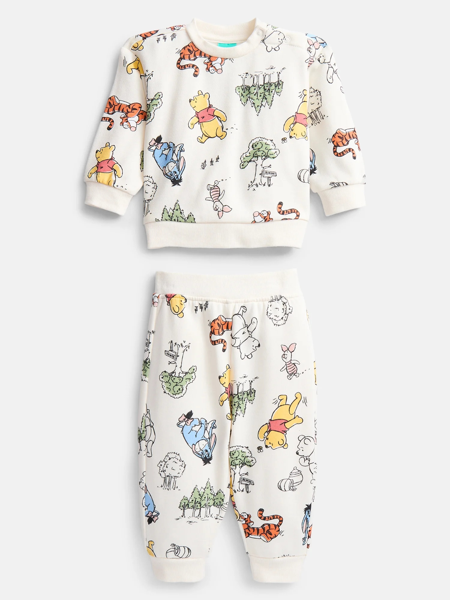 Winnie the Pooh Baby Boys Fleece Sweatshirt and Pants Set, 2 Piece, Sizes 0/3M-24M | Walmart (US)