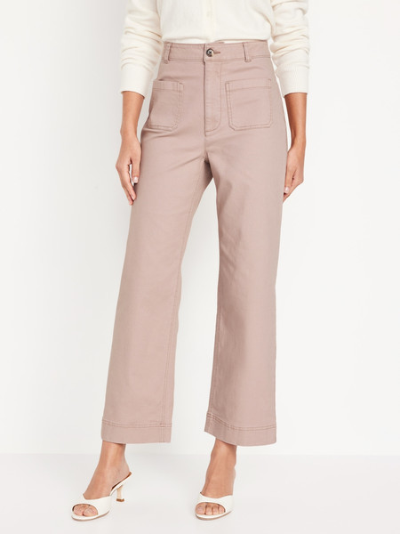 High-Waisted Cropped Wide-Leg Pants | Old Navy (US)
