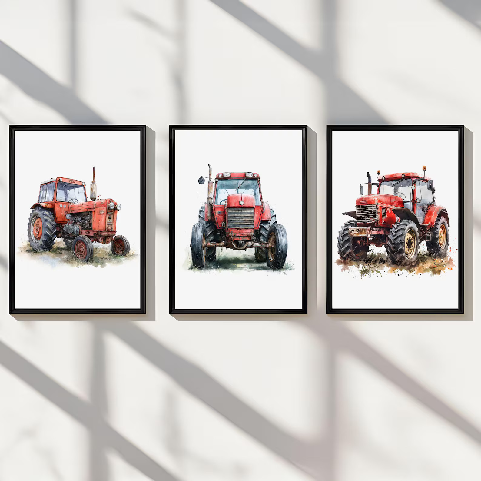 Farmhouse Nursery Wall Art Decor Baby Boy Bedroom Prints Tractor Digital Set of 3 Poster Playroom... | Etsy (US)