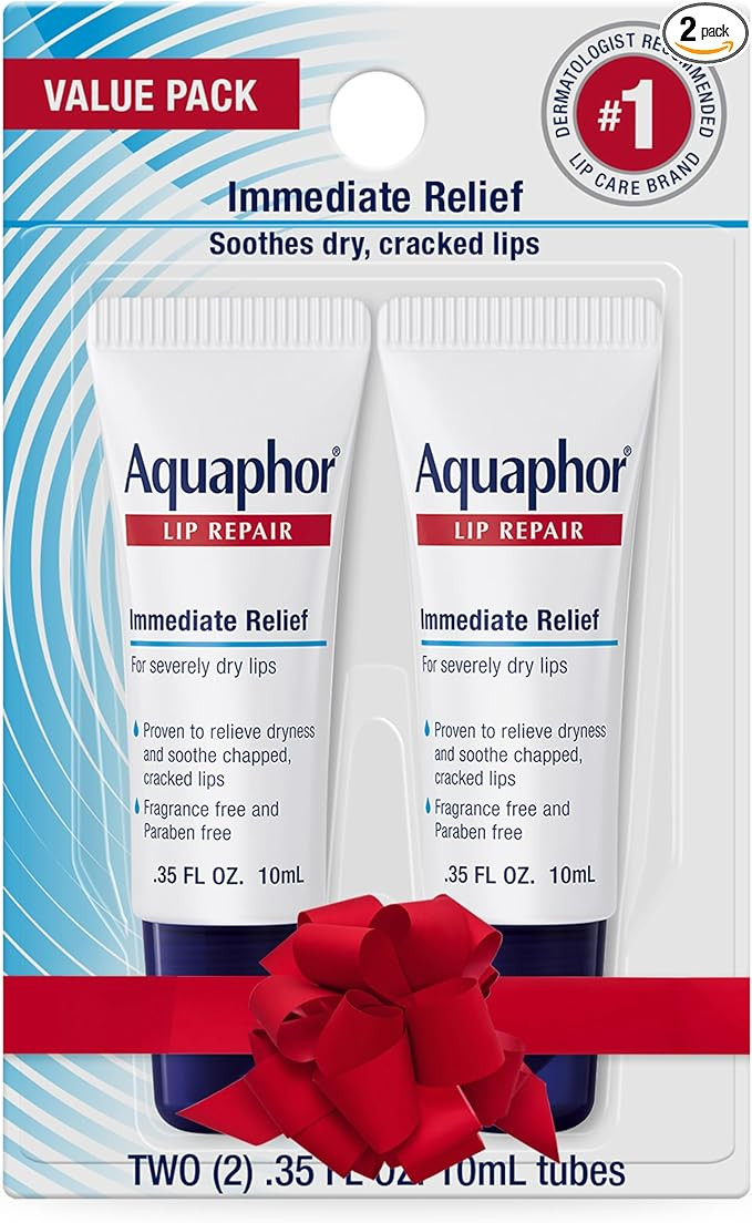 Aquaphor Lip Repair Ointment, Moisturizing Lip Balm Pack, Relieves Dryness, Holiday Gifts for Sel... | Amazon (US)