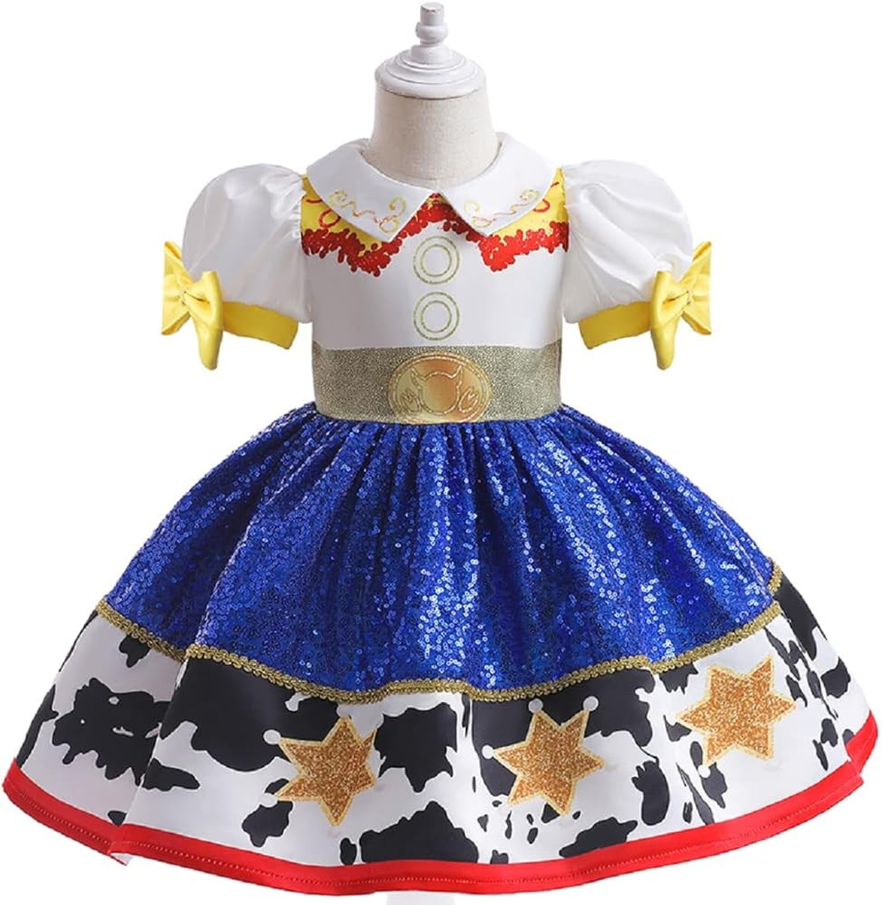 Poboola Little Girls jessie Princess Costumes for Halloween Carnival Christmas Cowgirls cosplay F... | Amazon (US)