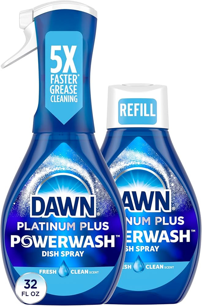 Dawn Powerwash Spray, Dish Soap, Dishwashing Liquid, Cleaning Supplies, Fresh, 1 Starter Kit + 1 ... | Amazon (US)