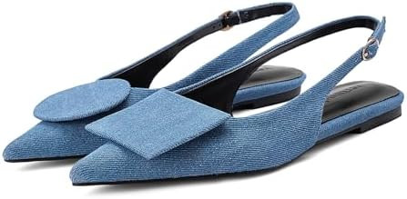 Vertundy Women's Slingback Flats Pointed Toe Flats Low Heel | Amazon (US)