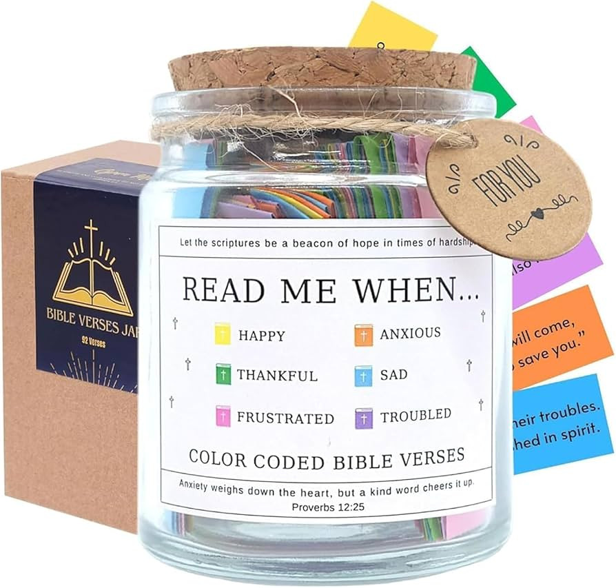 Bible Verse Jar, Christian Gifts for Women, Inspirational Scriptures for Women, Daughters, Bible ... | Amazon (US)