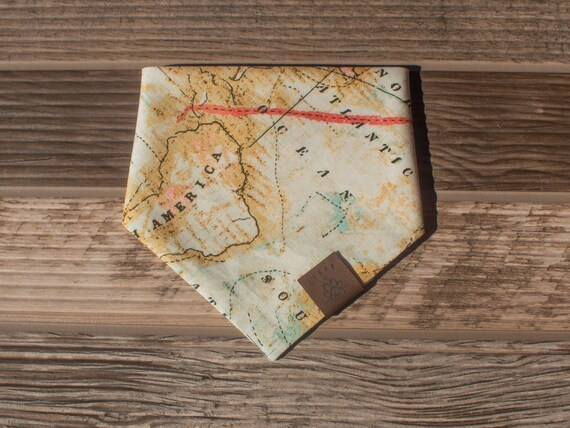Map Dog Bandana  Cat Bandana  Space  Snap on  Pet Scarf - Etsy | Etsy (US)