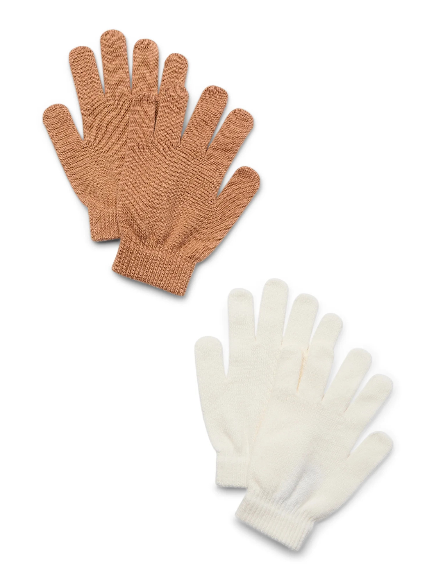 Time and Tru Women’s Stretch Knit Gloves, 2-Pack | Walmart (US)