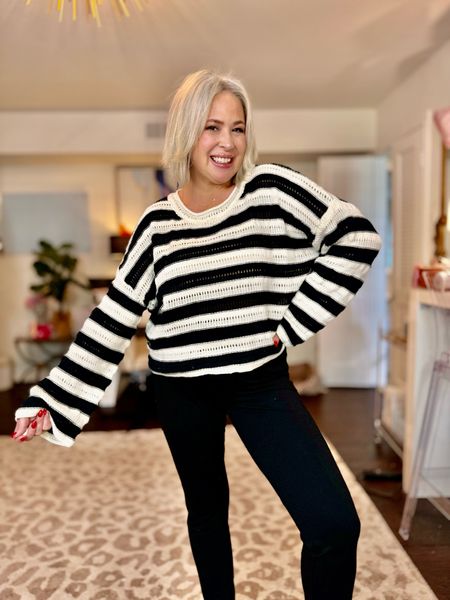 Closet refresh time and I’m loving these black pants from last year. I’m adding some new sweaters and tops. 
Everything is 40% off. 

#LTKover40 #LTKfindsunder100 #LTKmidsize