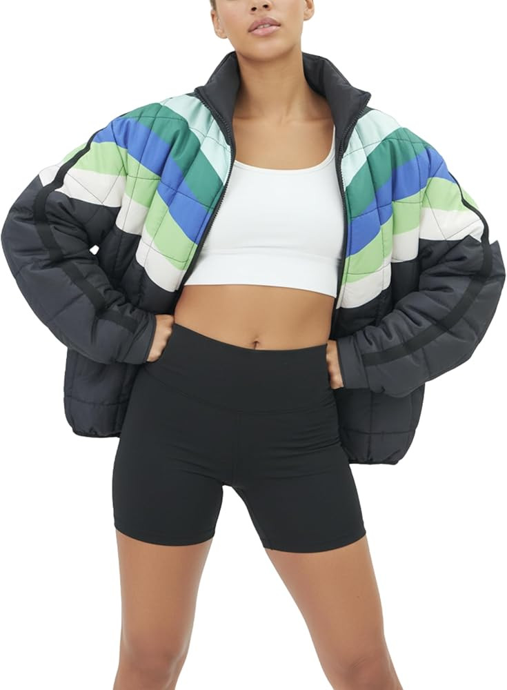 Women's Lightweight Quilted Jackets Winter Casual Zip Up Coat Long Sleeve Puffer Warm Outerwear | Amazon (US)