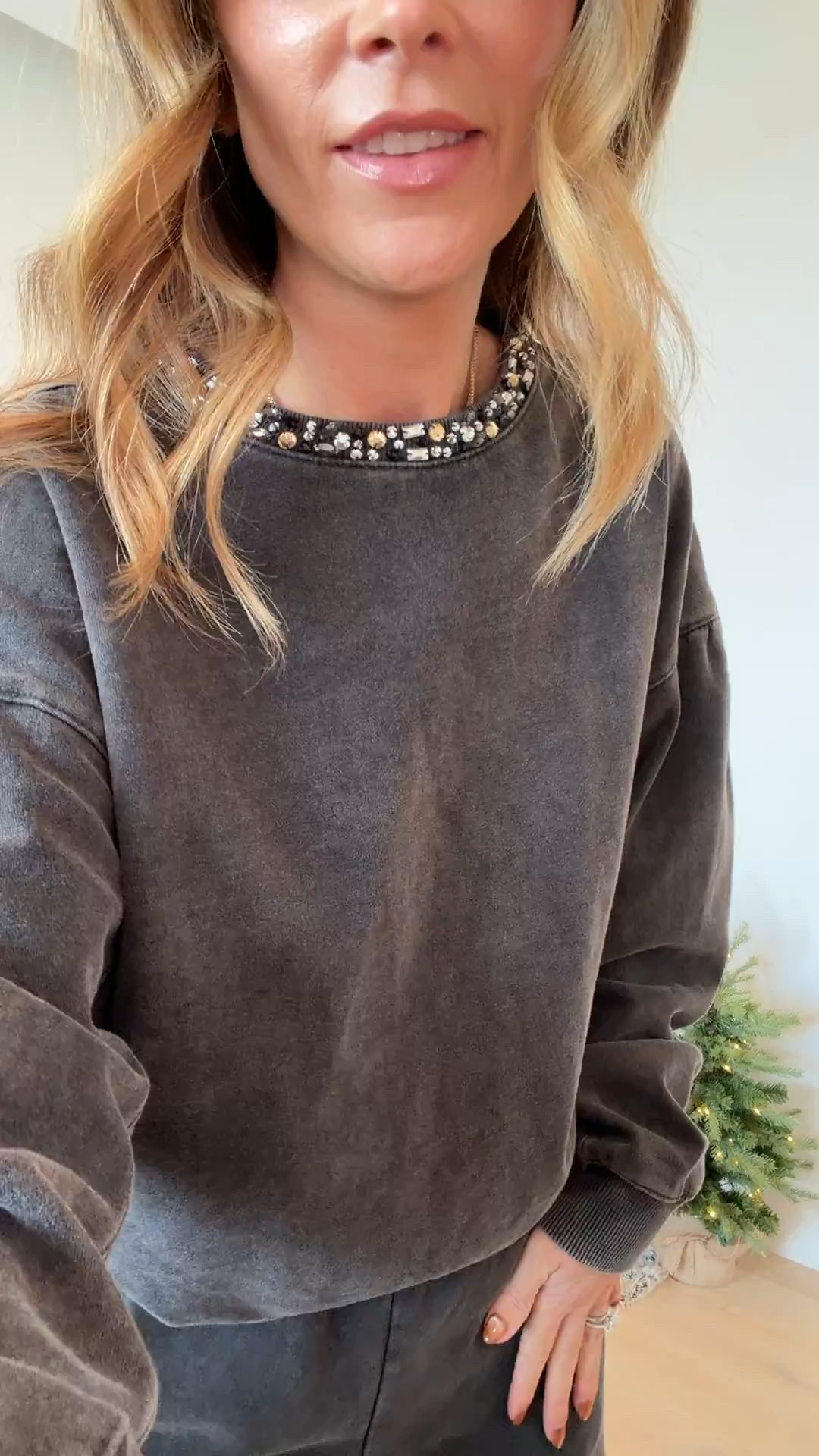 Walmart sweatshirt + sweatpants are a December top seller so far! Love this set for the holidays!! 

#LTKFindsUnder50 #LTKHoliday #LTKootd