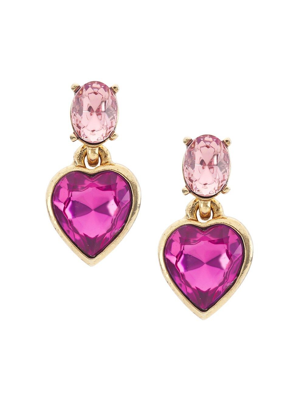 Baby Heart Goldtone & Glass Crystal Drop Earrings | Saks Fifth Avenue
