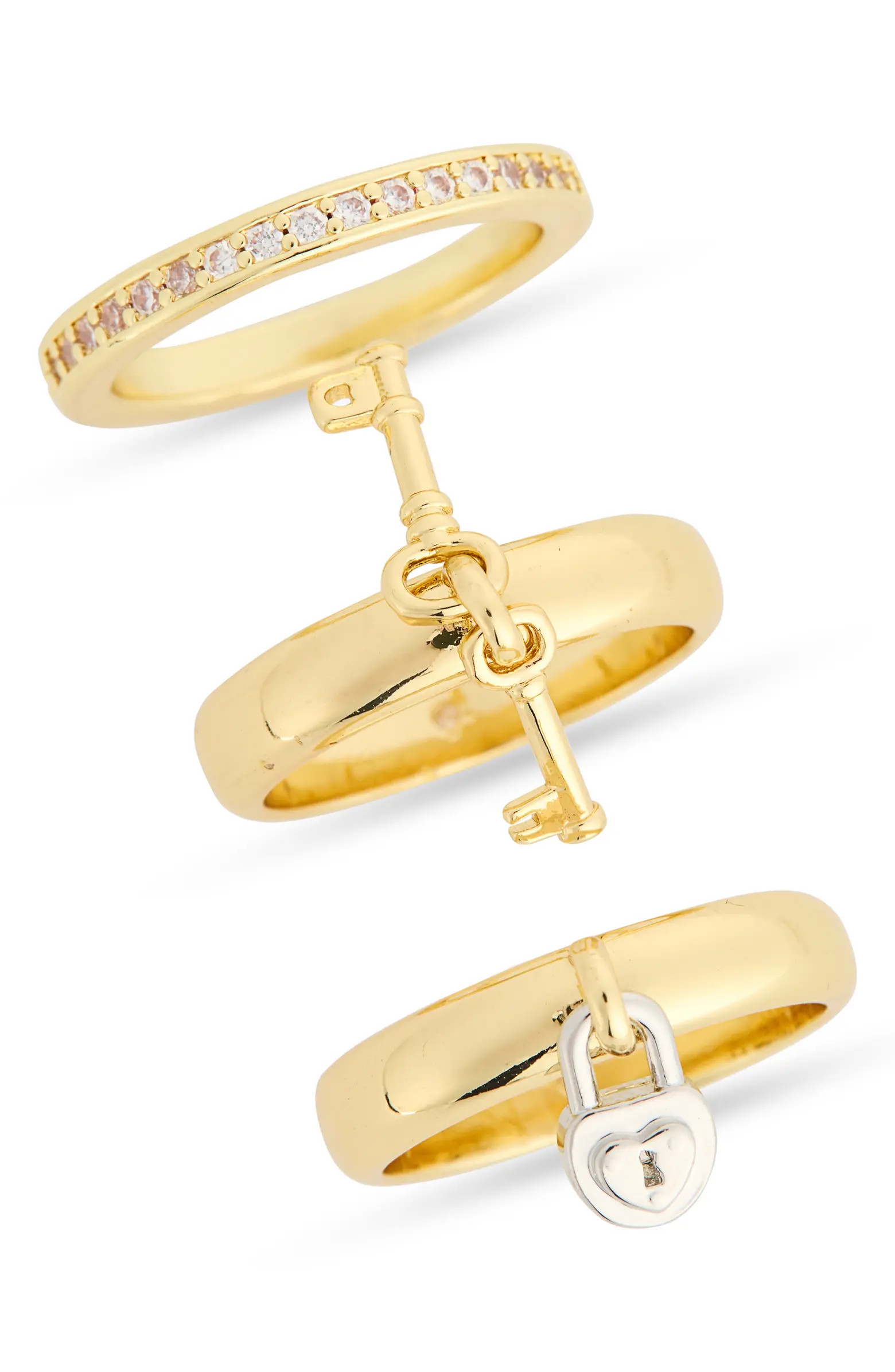 Covet Set of Three Lock and Key Rings | Nordstromrack | Nordstrom Rack