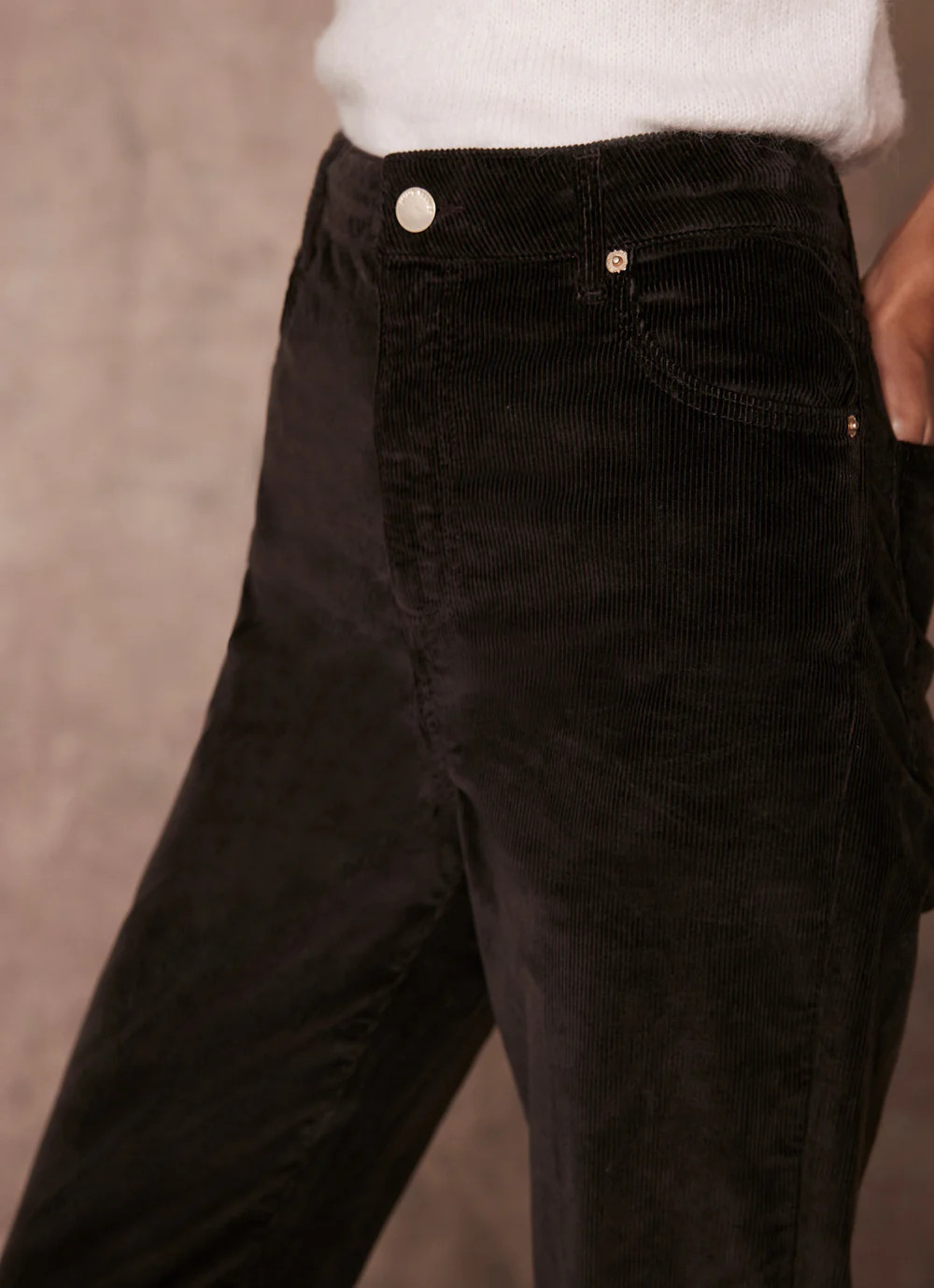 Brown Corduroy Flared Trousers | Mint Velvet