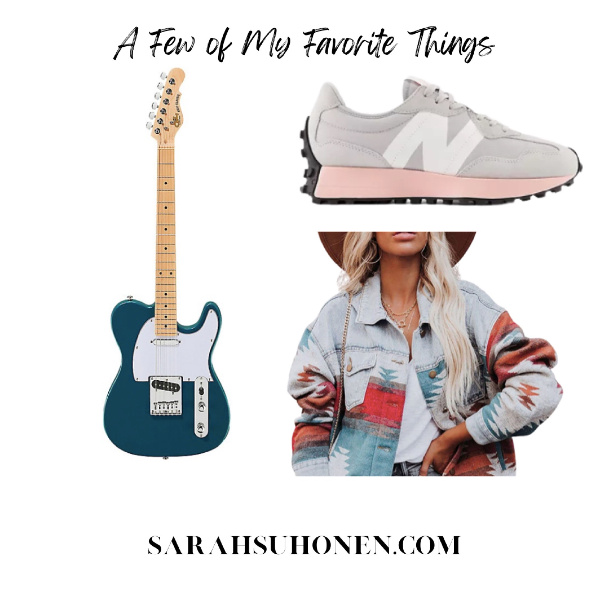 A few of the things I bought myself this month.  My favorite new balance shoes, and yes I’m getting this electric guitar for Christmas! Also- I’ve gotten so many compliments on this jacket from Amazon.  #newbalance #amazonfinds #electricguitar #amazonfashion 

#LTKunder50 #LTKGiftGuide #LTKunder100