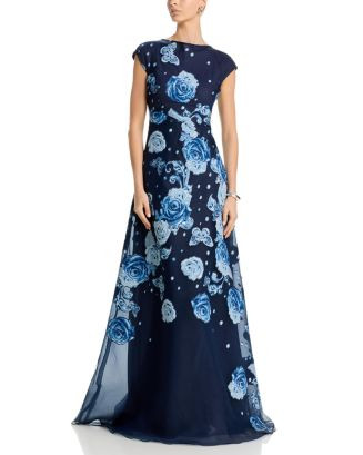 Organza Jacquard Diagonal Seam Gown | Bloomingdale's (US)