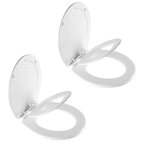 Mayfair NextStep2 Toilet Seat with Built-In Potty Training Seat, Slow-Close, Removable that will Never Loosen, Round, White, 2-Pack | Amazon (US)
