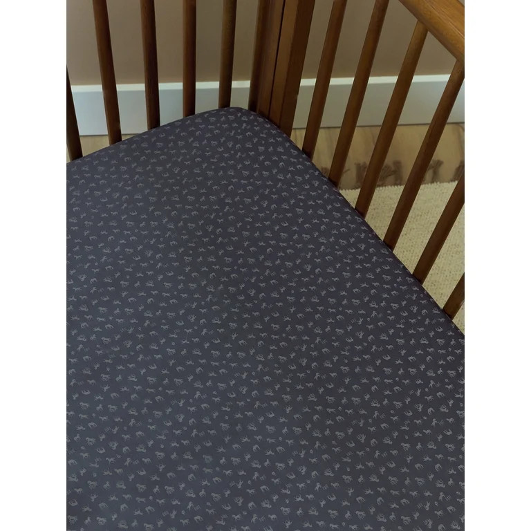 Modern Moments by Gerber Baby Neutral Super Soft Fitted Crib Sheet, Gray Western, One Size | Walmart (US)