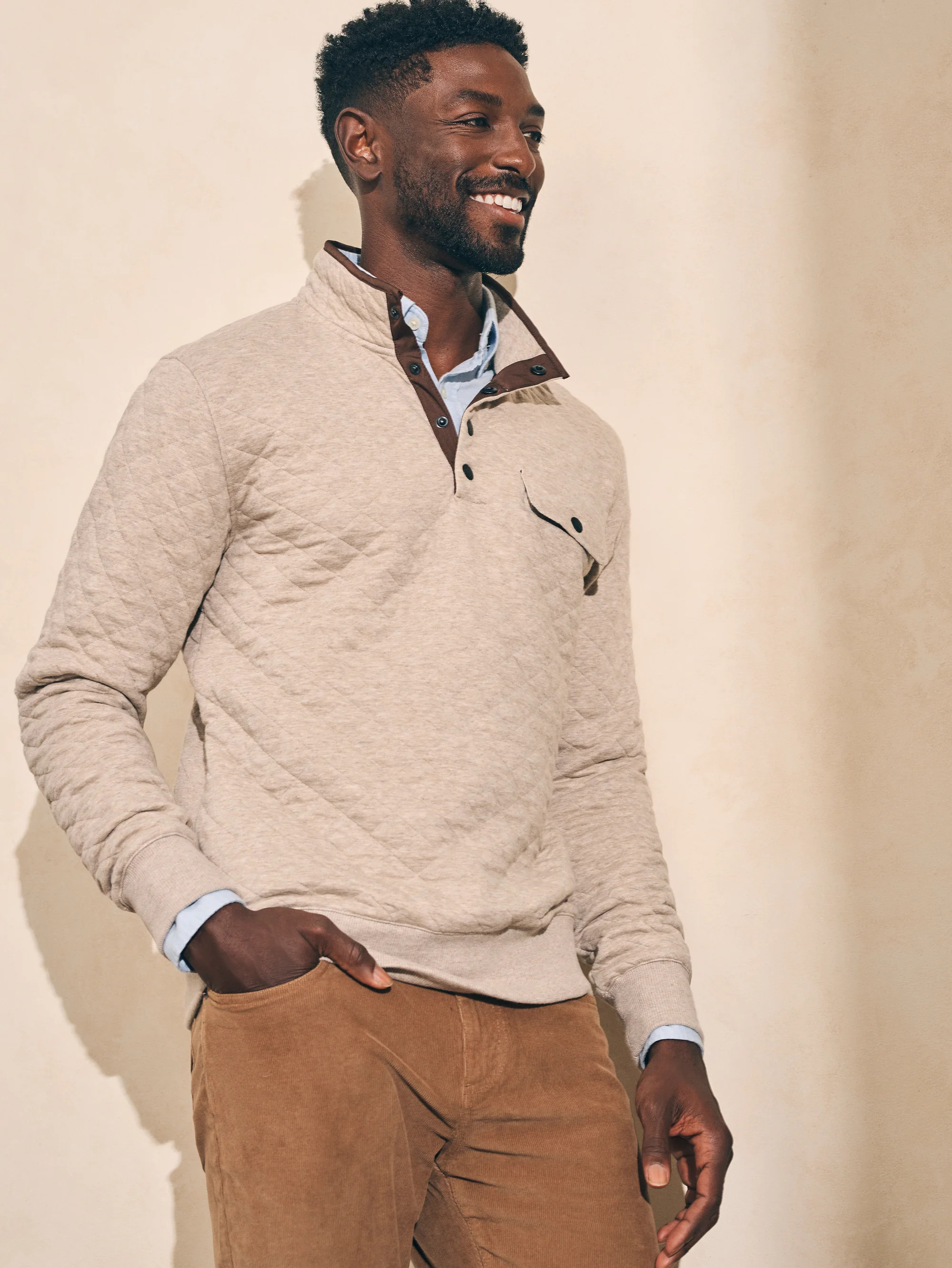 Epic Quilted Fleece Pullover | Faherty