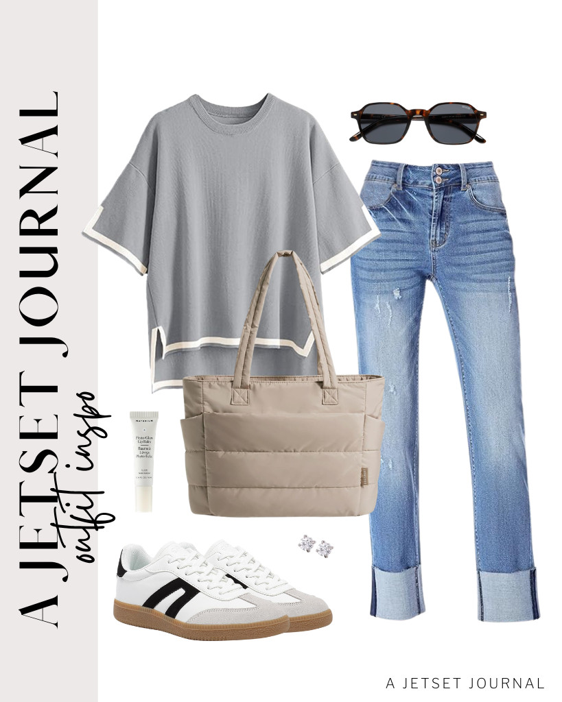 This pullover top from Tanming goes well with these jeans, too. This last outfit can be styled with a BAGSMART tote bag and OFG fashion sneakers. You can wear these polarized sunnies from SOJOS and apply Naturium Phyto-Glow Lip Balm to finish the look.

#LTKSeasonal #LTKSaleAlert #LTKTravel
 

 