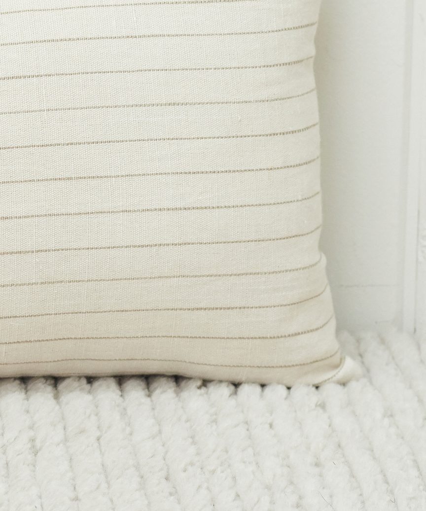 Ynez Lumbar Pillow - Natural Stripe | Jenni Kayne | Jenni Kayne