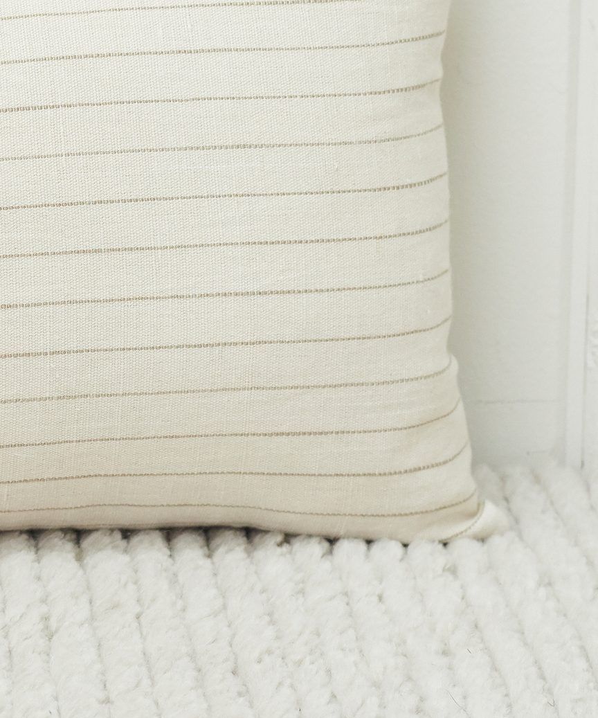 Ynez Lumbar Pillow - Natural Stripe | Jenni Kayne | Jenni Kayne