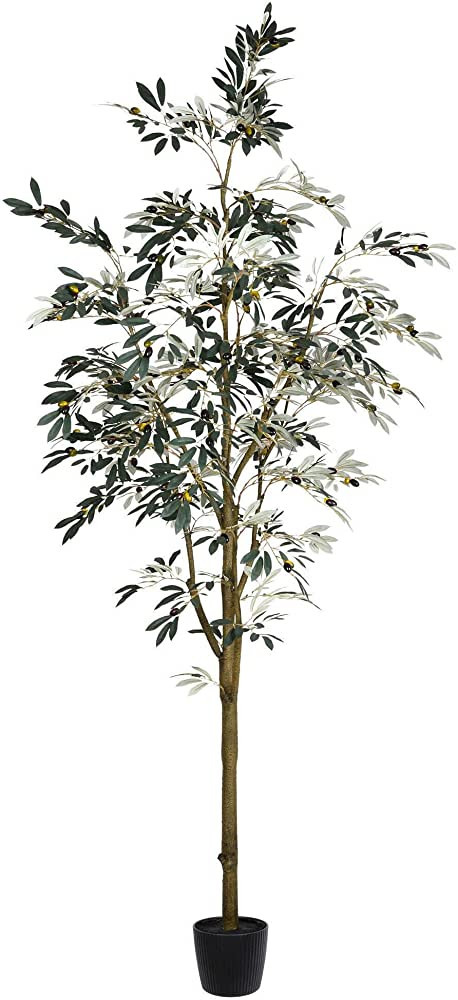 Vickerman Everyday Faux Olive Tree 8 Foot Tall Green Silk Potted Artificial Indoor Olive Plant wi... | Amazon (US)
