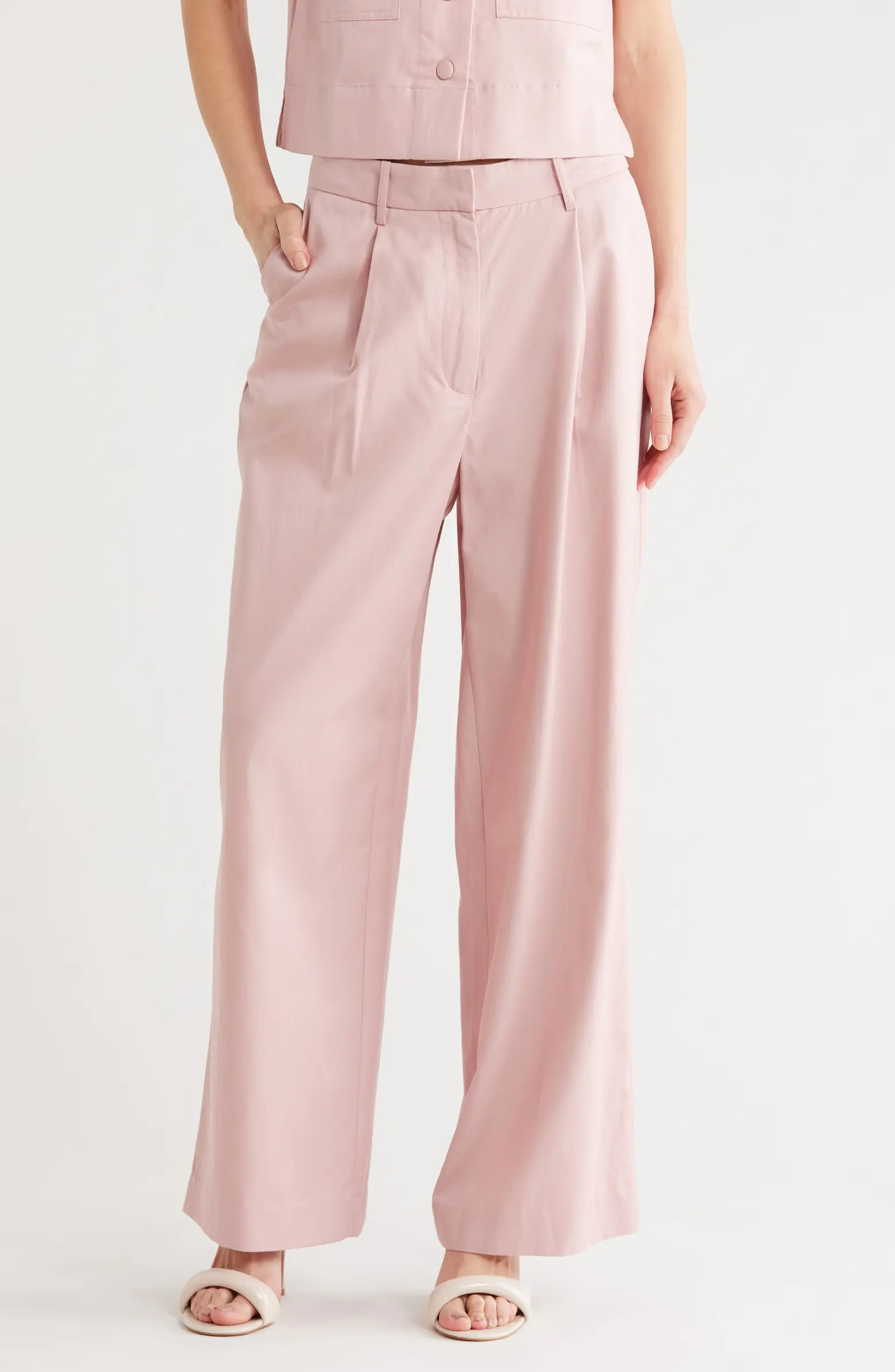 French Connection Twill Wide Leg Pants | Nordstromrack | Nordstrom Rack