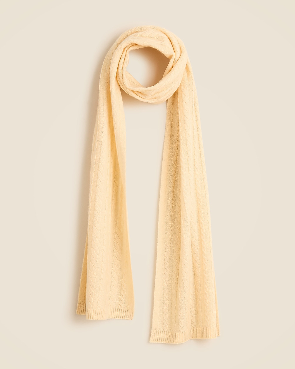 Cashmere cable-knit scarf | J. Crew US