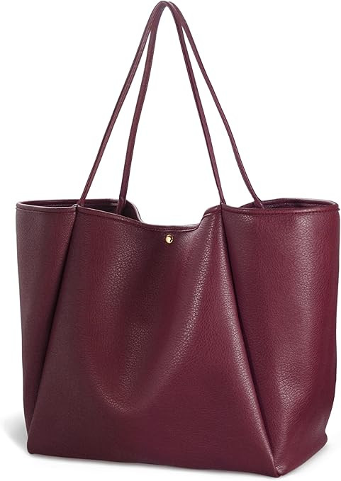 HOXIS Oversize Pu Leather Tote Women Weekender Bag Shopper Handbag Travel Purse | Amazon (US)