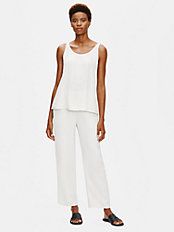 System Silk Georgette Straight Ankle Pant | Eileen Fisher