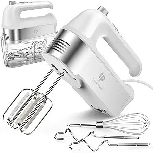 Hand Mixer Electric, 450W Kitchen Mixers with Scale Cup Storage Case, Turbo Boost/Self-Control Sp... | Amazon (US)