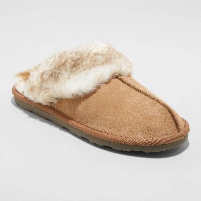 Women's Chandra Genuine Suede Scuff Slippers - Stars Above™ | Target