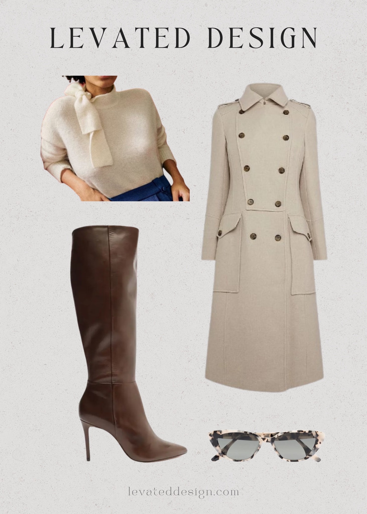 Beautiful creamy looking with cream wool coat, cream cardigan, brown knee high boots and cream sunglasses 

#LTKfit #LTKstyletip