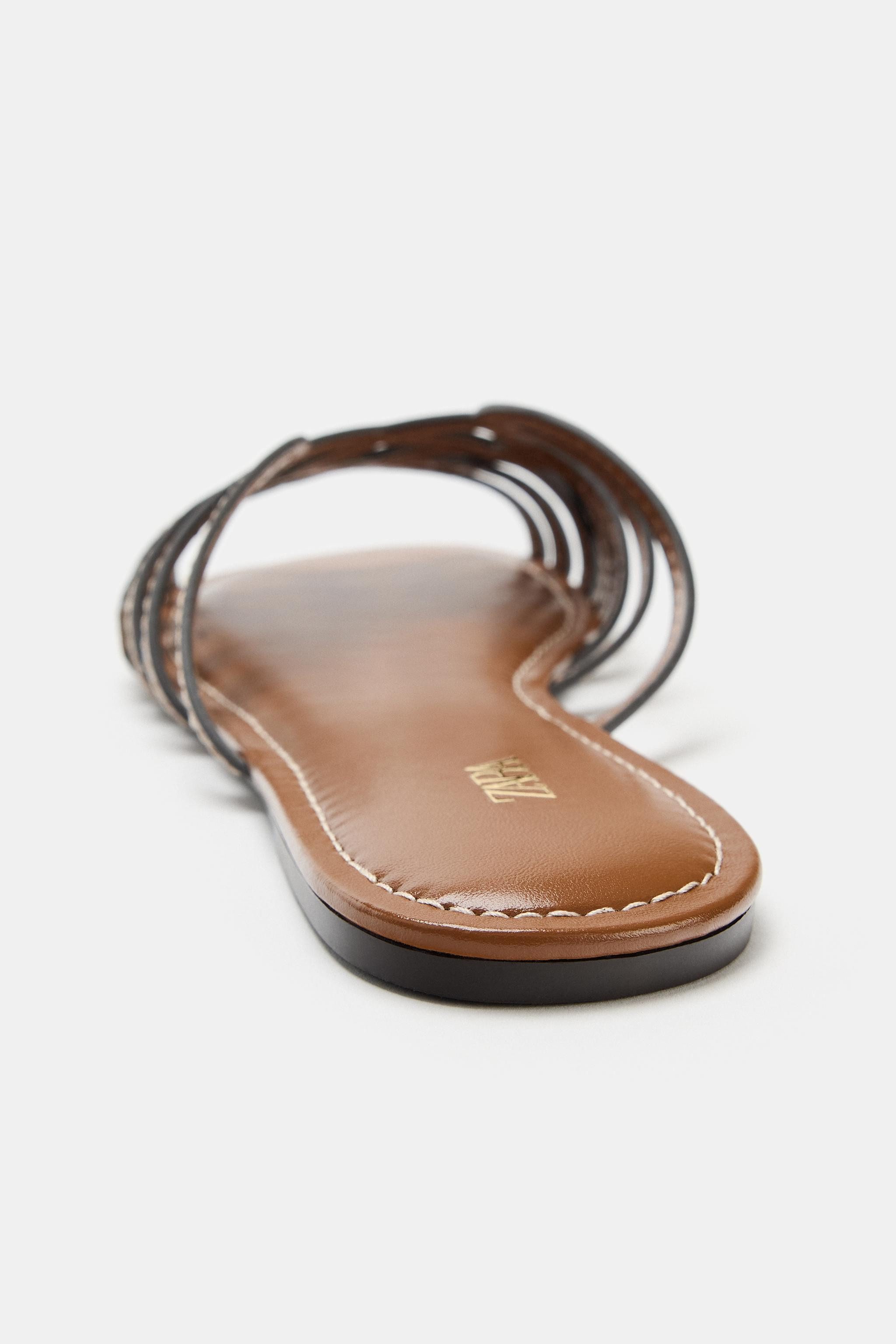 FLACHE MULTI-RIEMCHEN SANDALE | Zara DE