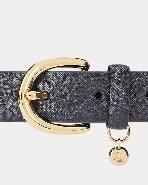 Charm Crosshatch Leather Belt | Ralph Lauren (UK)