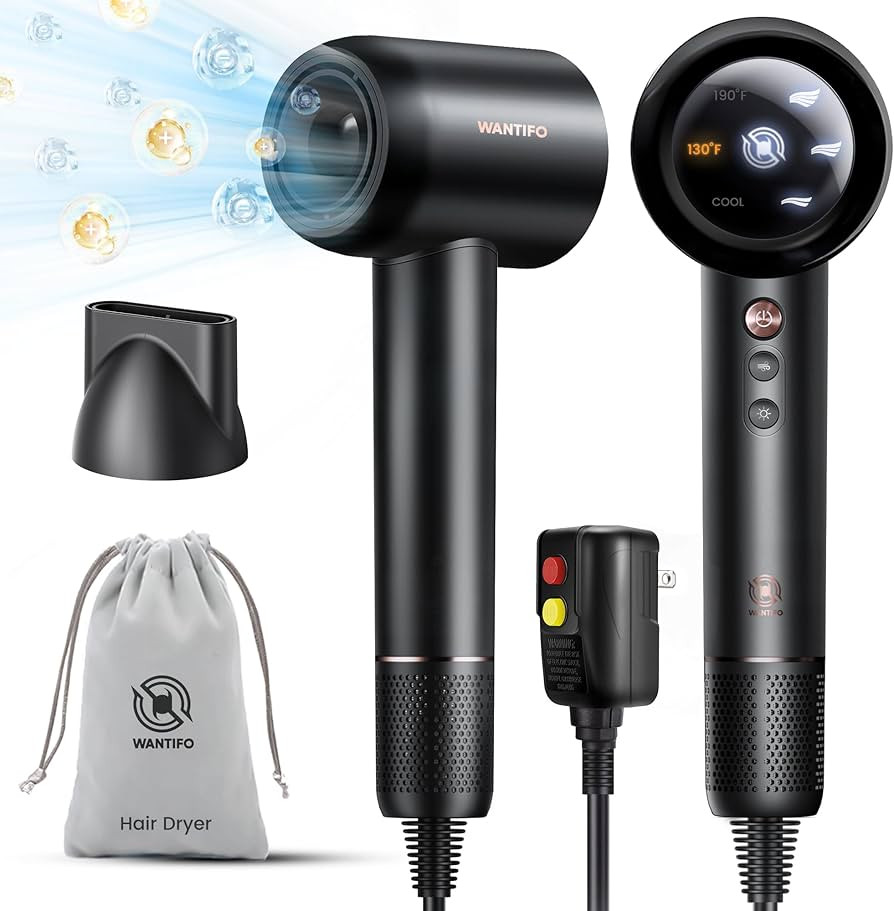 Hair Dryer, Negative Ionic Blow Dryer with 110000 RPM High-Speed Brushless Motor Fast Drying - LE... | Amazon (US)