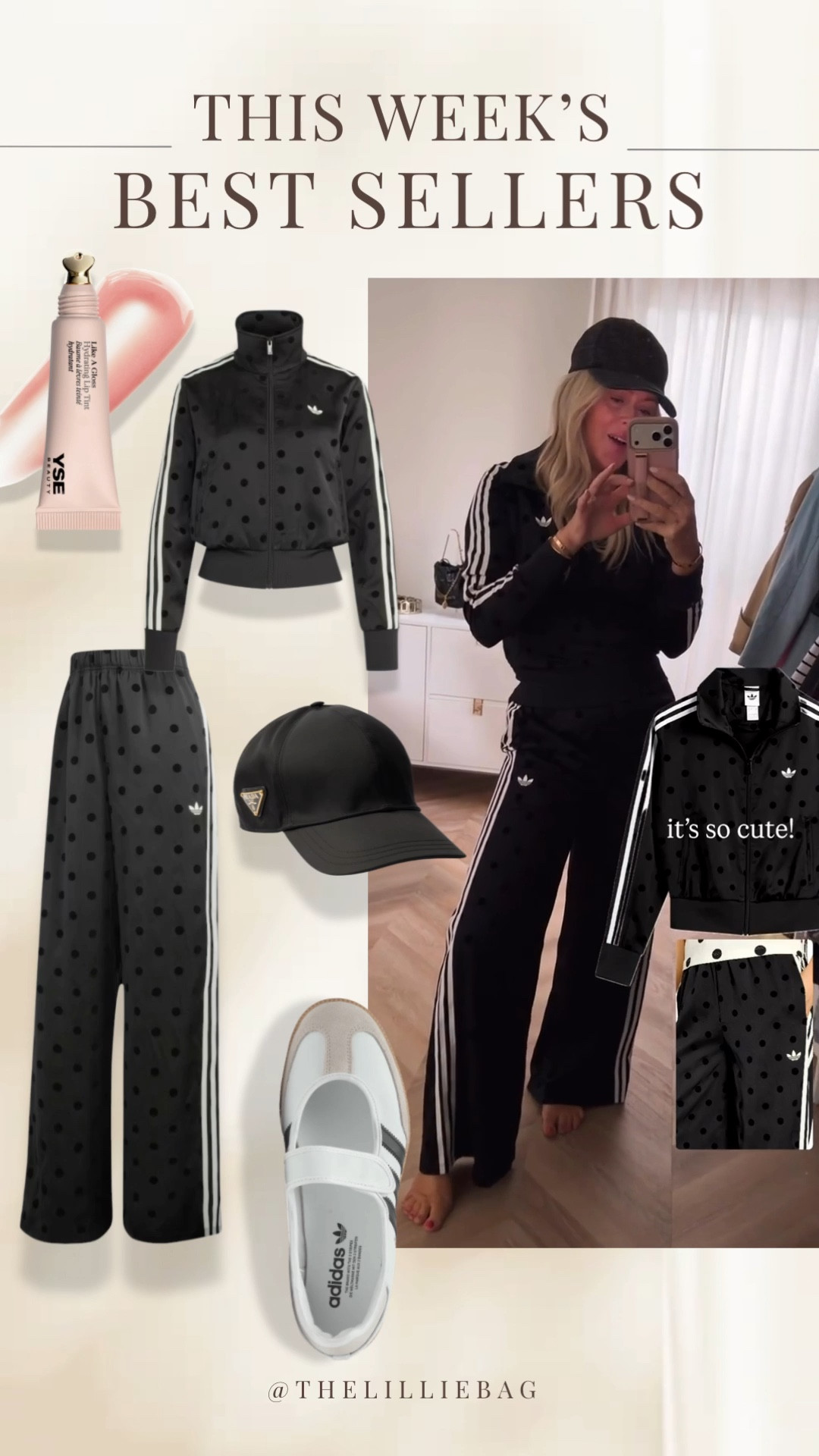 This is selling so fast! Size up if in between! I did smalls in both but could do medium in jacket 🖤! Such a cute set! 

Track suit. Polka dots. Spring outfit  

#LTKootd #LTKSeasonal