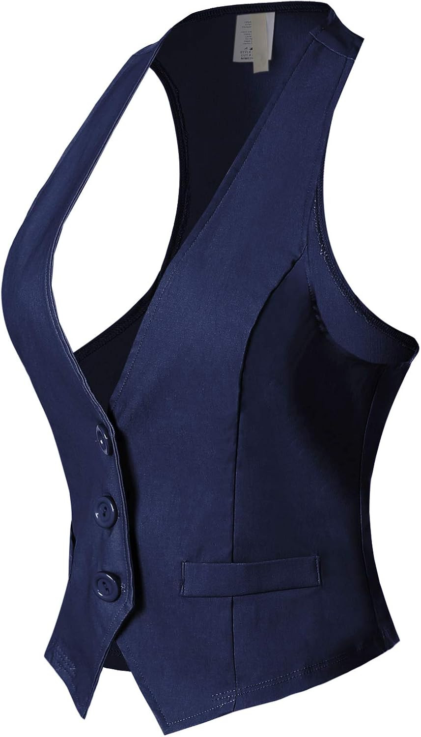 Design by Olivia Women's Dressy Casual Versatile Racerback Vest Tuxedo Suit Waistcoat | Amazon (US)