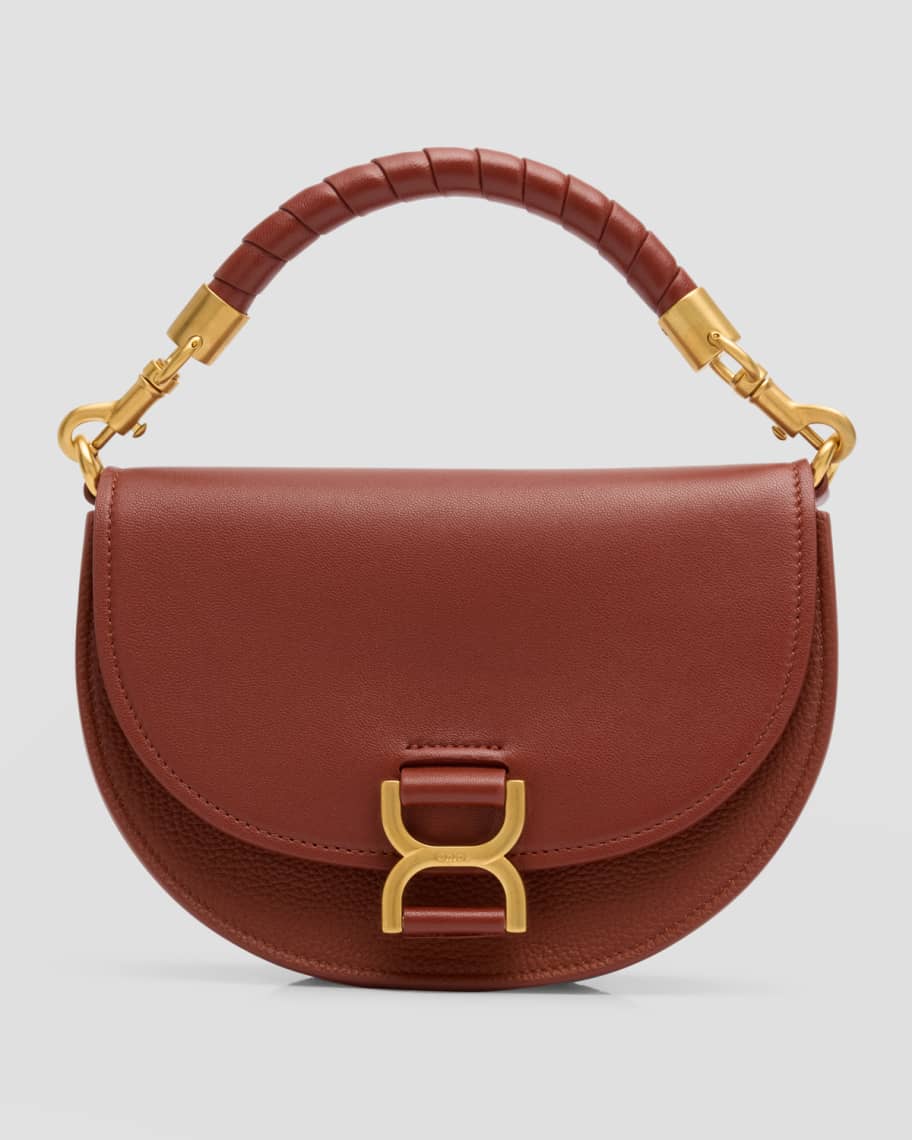 Chloe Marcie Chain Flap Crossbody Bag in Suede and Leather | Neiman Marcus