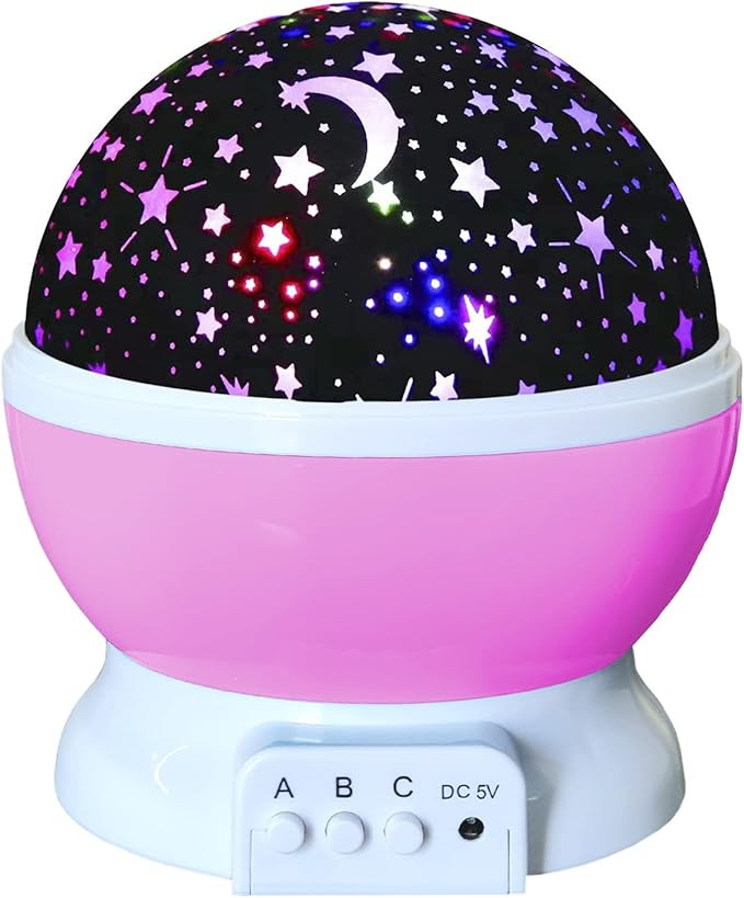 Girls Star Night Light Projector - Starry Night Light for Kids Baby Bedroom Lamp Toys for 3-12 Ye... | Amazon (US)