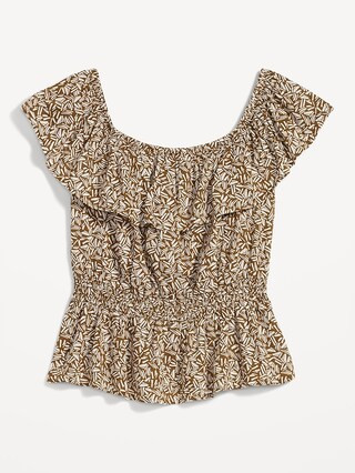 Off-The-Shoulder Waist-Defined Smocked Blouse for Women | Old Navy (US)